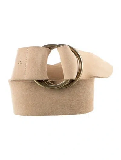 Pre-owned Rag & Bone Suede Waist Belt In Neutrals