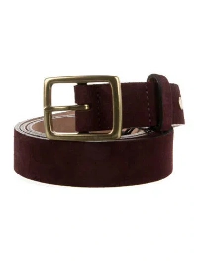 Pre-owned Rag & Bone Suede Waist Belt W/ Tags In Burgundy