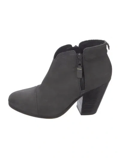 Pre-owned Rag & Bone Suede Western Boots In Gray