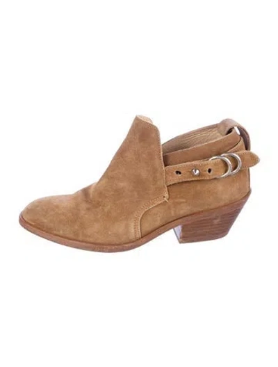 Pre-owned Rag & Bone Suede Western Boots In Neutrals