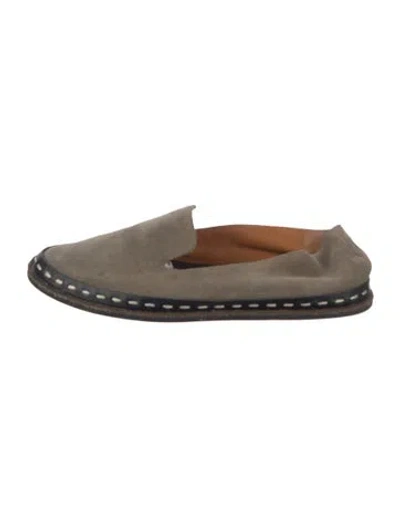 Pre-owned Rag & Bone Suede Whipstitch Trim Mules In Neutral