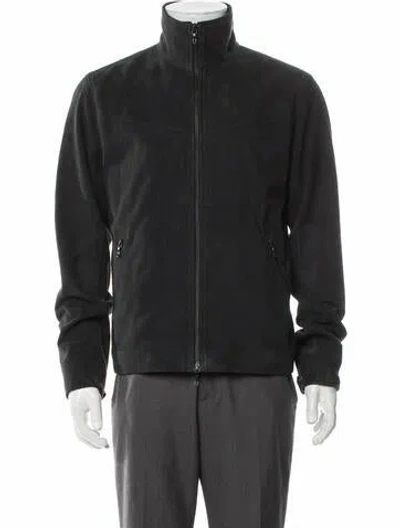 Pre-owned Rag & Bone Suede Windbreaker In Black