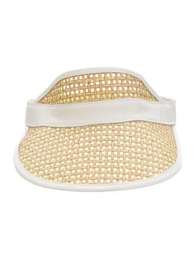 Pre-owned Rag & Bone Sun Visor In Neutrals/white