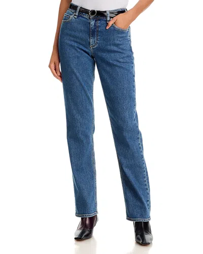 Rag & Bone Sutton Mid Rise Slim Straight Cigarette Jeans In Montreal In Blue