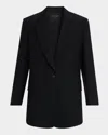 Rag & Bone Suzanne Classic Fit Longline Blazer In Black