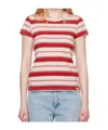 Rag & Bone The Slub Stripe T-shirt In Multi