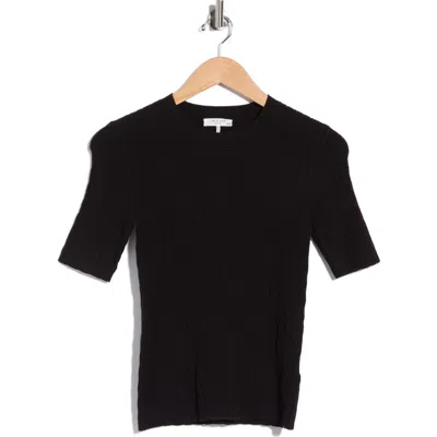 Rag & Bone Tam Short Sleeve Sweater In Black