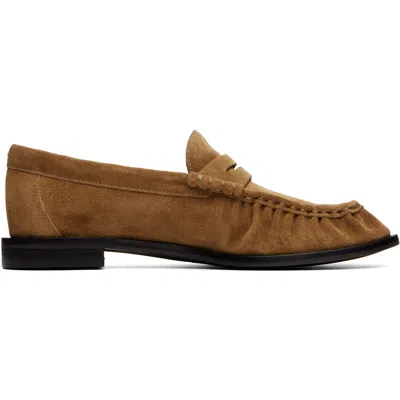 Rag & Bone Tan Lexi Suede Loafers In Brown