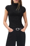 Rag & Bone Tana Wool Mock Neck Sweater In Black