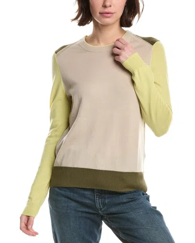Rag & Bone Taron Colorblocked Wool Sweater In Brown