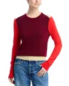 Rag & Bone Taron Wool Crewneck Sweater In Burgundy