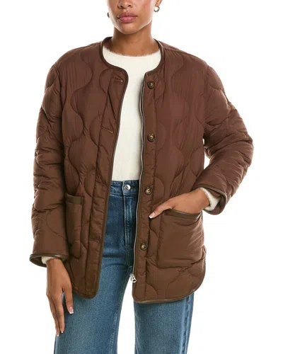 Rag & Bone Tatiana Quilted Liner Jacket In Brown