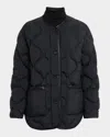 Rag & Bone Tatiana Quilted Shacket In Black