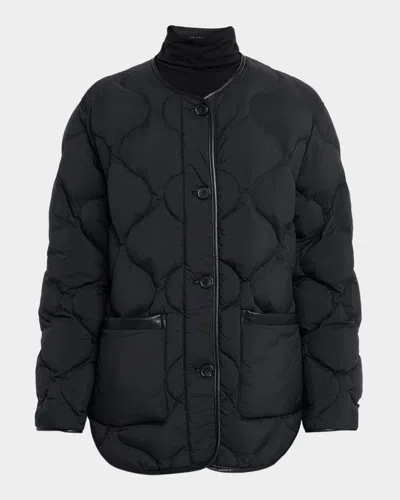 Rag & Bone Tatiana Quilted Shacket In Black