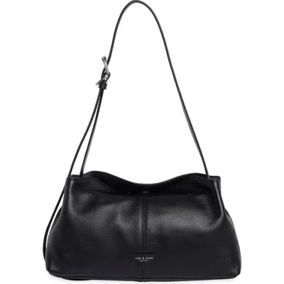 Rag & Bone Taylor Leather Shoulder Bag In Bla