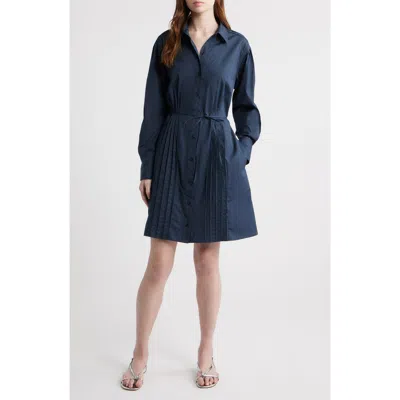 Rag & Bone Taylor Long Sleeve Shirtdress In Blue