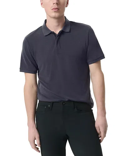 Rag & Bone Tech Pique Short Sleeve Polo Shirt In Blue