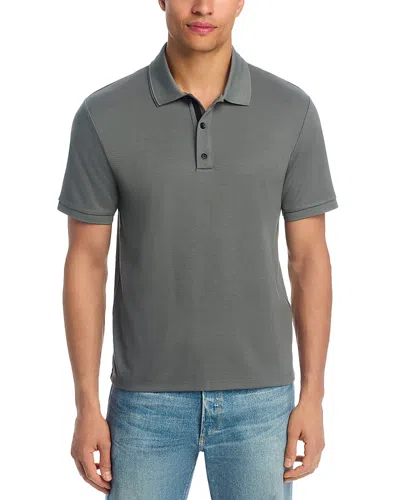 Rag & Bone Tech Pique Slim Polo Shirt In Gray