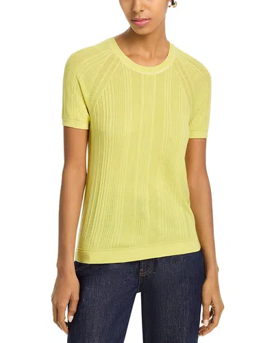 Rag & Bone Teresa Rib Short Sleeve Tee In Yellow