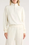 Rag & Bone Terry Half Zip Pullover In White