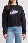 Rag & Bone Cropped Vintage New York Sweatshirt In Multi