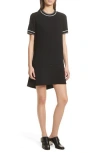 Rag & Bone Thatch Crepe Shift Dress In Black