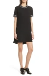 Rag & Bone Thatch Crepe Shift Dress In Black