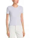 Rag & Bone The Essential Rib Crewneck Tee In Blue