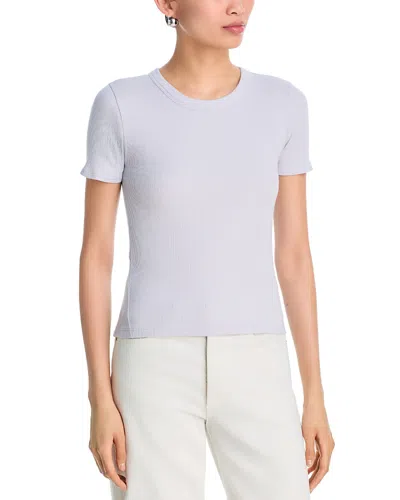 Rag & Bone The Essential Rib Crewneck Tee In Blue