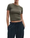 Rag & Bone The Essential Rib Crewneck Tee In Green