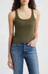 Rag & Bone The Essential Rib Tank In Green