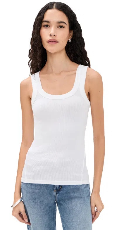 Rag & Bone The Essential Rib U Neck Tank White
