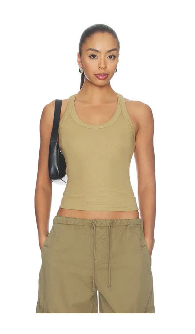 Rag & Bone The Essential Rib Wide String Tank In Burgundy