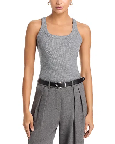 Rag & Bone The Essential Rib Wide String Tank Top In Gray