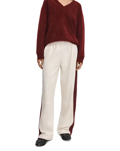 Rag & Bone The Everyday Terry Cotton Seamed Track Pants In Burgundy