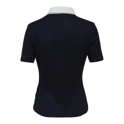Rag & Bone The Knit Button Polo In Blue