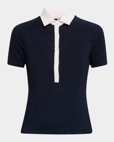 RAG & BONE THE KNIT BUTTON POLO TOP