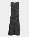 Rag & Bone The Knit Stripe Sleeveless A-line Dress In Black