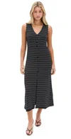 Rag & Bone The Knit Button Tank Dress Black Multi