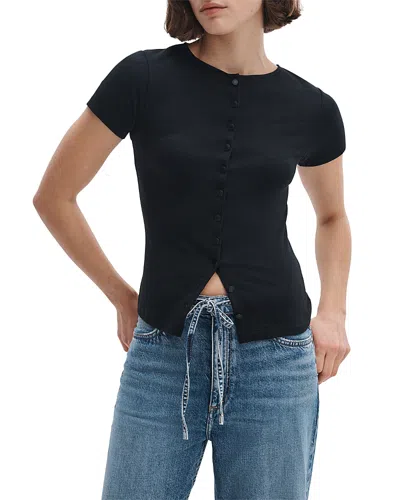 RAG & BONE RAG & BONE THE KNIT BUTTON TEE