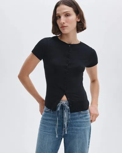 RAG & BONE THE KNIT BUTTON TEE