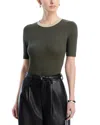 Rag & Bone The Knit Contrast Ringer Tee In Green