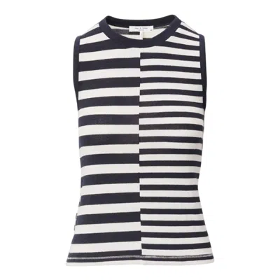 Rag & Bone The Knit Mixed Stripe Tank Top In Multi