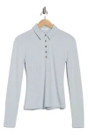 Rag & Bone The Knit Rib Polo In Blue