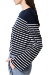 Rag & Bone The Knit Stripe Boxy Long-sleeve Tee In Multi