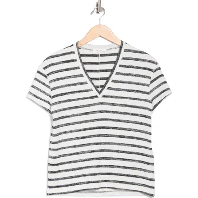 Rag & Bone The Knit Stripe V-neck T-shirt