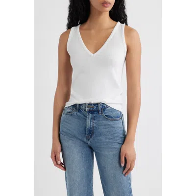 Rag & Bone The Knit V Neck Tank In White