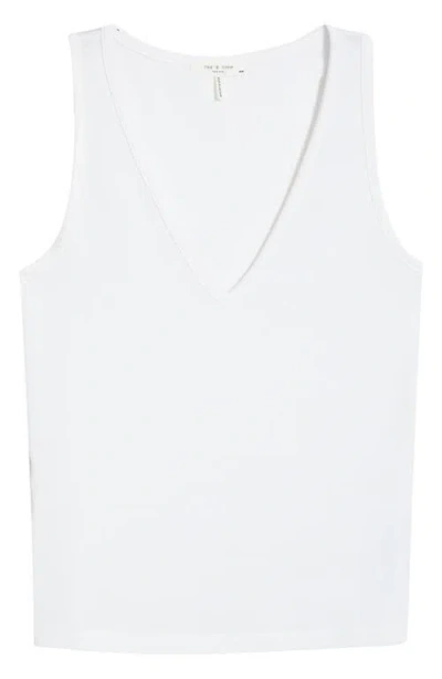 Rag & Bone The Knit V-neck Tank In White