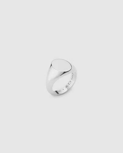 Rag & Bone The Oval Signet Ring In Metallic