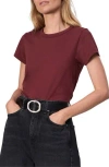 Rag & Bone The Slub Organic Pima Cotton T-shirt In Burgundy